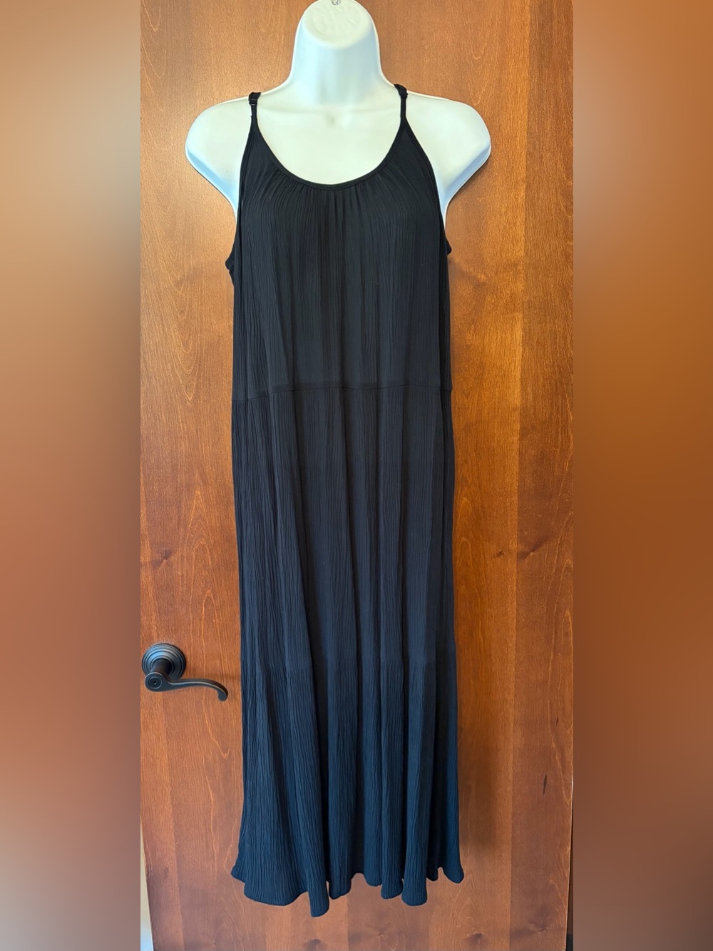 New Loft Black Sleeveless Midi Dress MP